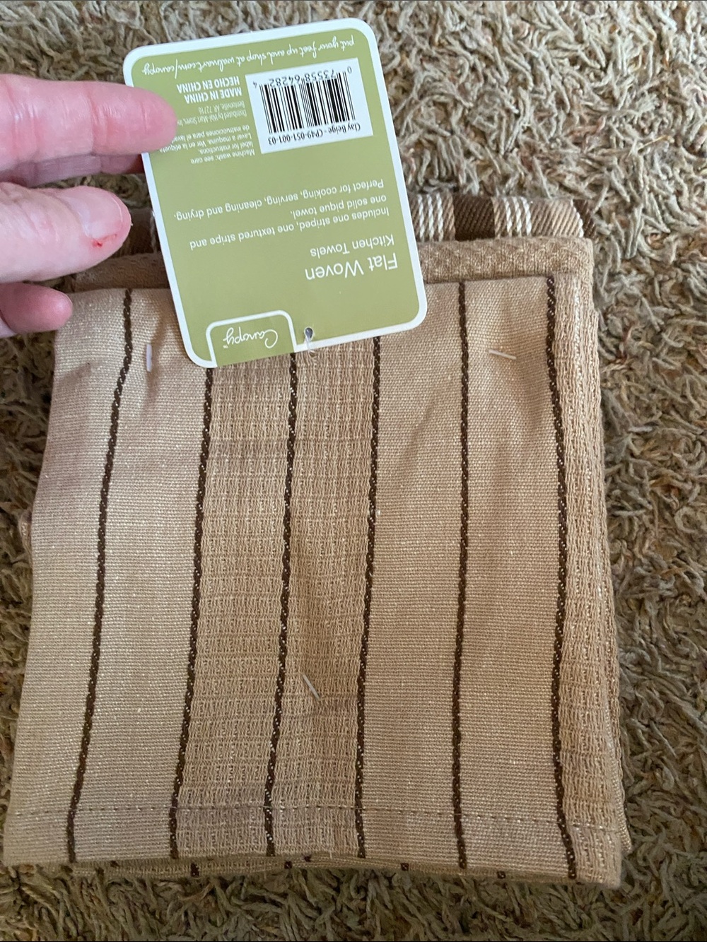 Canopy 💯 cotton 3 pk kitchen towels (18x28)